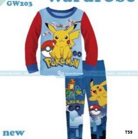 baju tidur anak pokemon